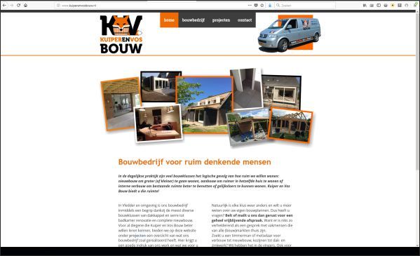 Webdesign voor Joomla website bouwbedrijf
