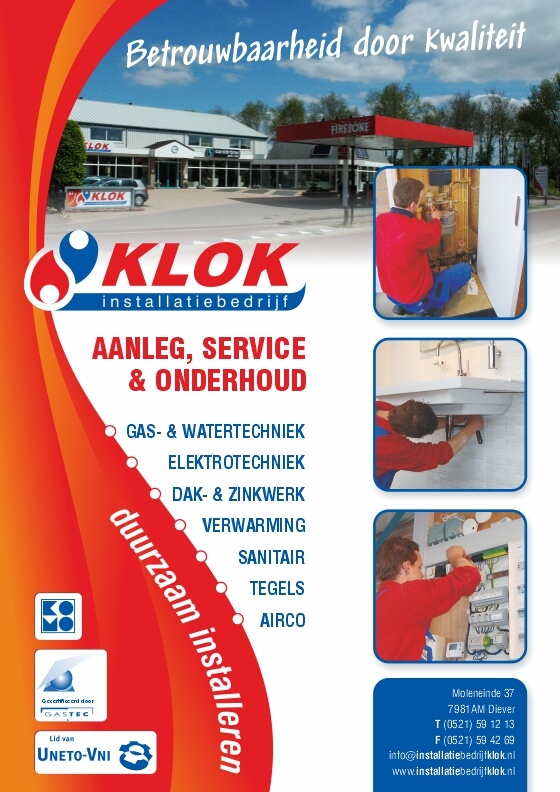 flyer voor Klok-Sanidrome Diever